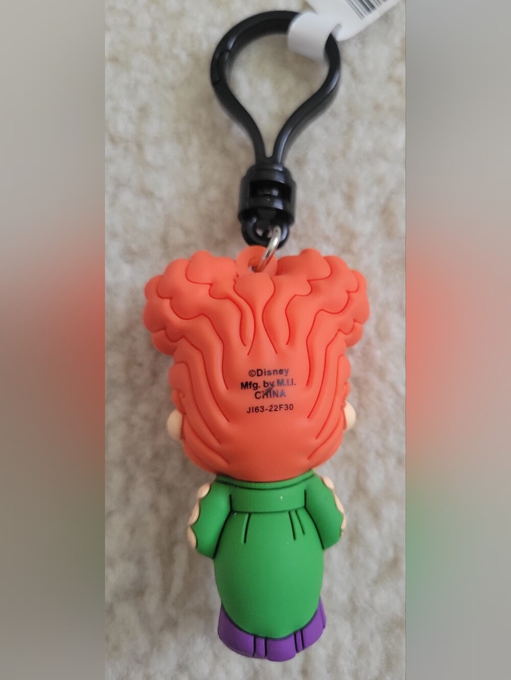 Kids Orange Hair Character Keychain Clip - Green & Purple Outfit - Picture 2 of 6